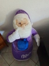 XXL Milka Weihnachtsmann Weihnachten Nikolaus Stofftier Plüsch Deko Figur 80 cm