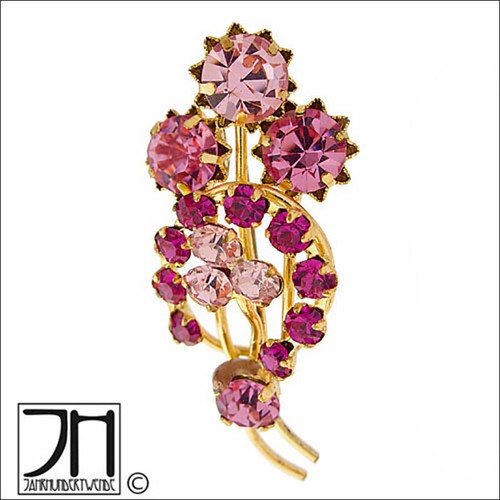 Strass brosche blumen - strass,