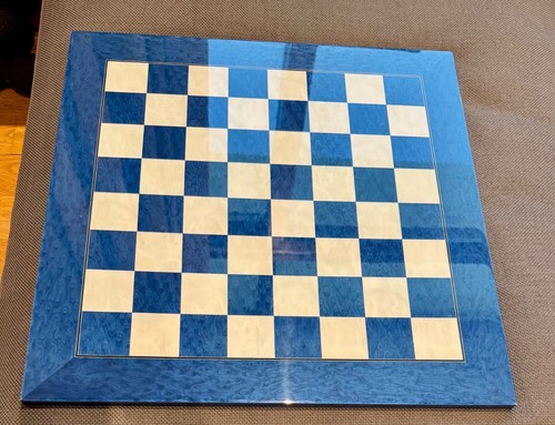 Chess board blue deluxe - blue,