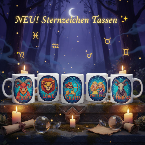 Tasse 330ml mit sternzeichens - tasse,
