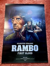 Rambo Kinoplakat Poster A1, Sylvester Stallone, GEROLLT, Wiederaufführung