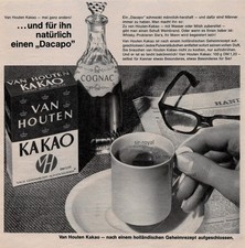 van Houten Kakao - 1962 - Food Werbung - Reklame 60s 60er ~22x22cm -
