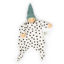 Nanchen Natur Pünktchen salbei - Kuschelpuppe - Schmusepuppe - Nuckeltuch
