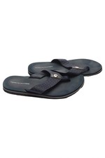 TOMMY HILFIGER Zehentrenner Damen Gr. 38 Blau Casual Sandalen Flip Flops