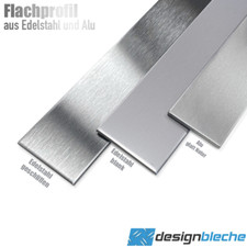 Blechstreifen Aluminium und Edelstahl Leiste bis 1 Meter Flach-Profile Alu & V2A