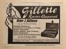 GILETTE RASIER APPARAT  Historische Reklame von 1907 Werbung Rasierer