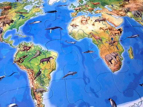 Kinderweltkarte puzzle - kinderweltkarte,