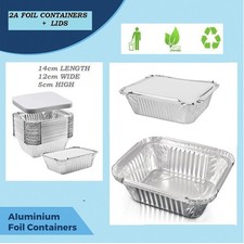 2A ALUFOLIE BEHÄLTER MIT PAPIERDECKEL FÜR RESTAURANT GASTRONOMIE HAUSLIEFERUNG