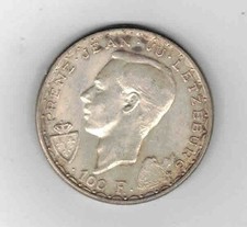 100 Francs, Luxemburg, 1946, Johannes der Blinde, vz