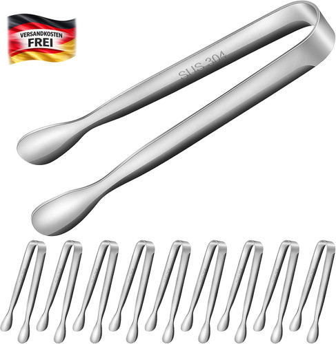 Edelstahl zuckerzangen set - set, 10
