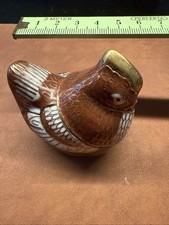 Keramik Huhn, handbemalt, oberes Teil abnehmbar, Schmuckkästchen, Vintage