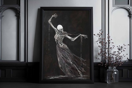 Schädelbild gotischer druck - schädelbild,,