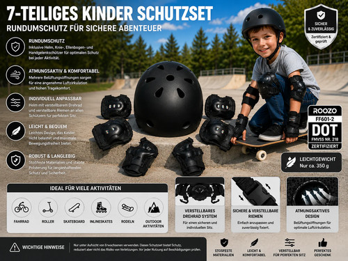 Kinder schutzset mit helm - mit, –