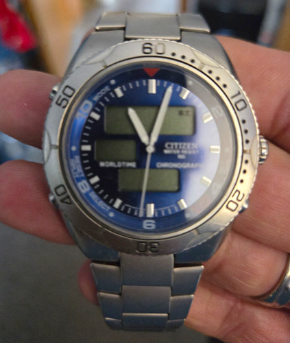 Citizen world time chronograph - time,