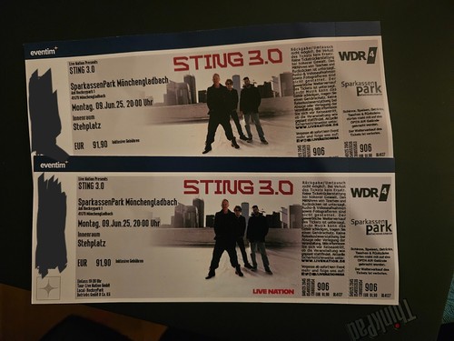 Tickets sting mg - "sting,