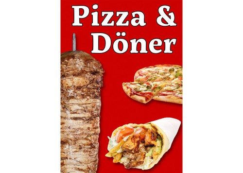 Aufkleber pizza döner - aufkleber,