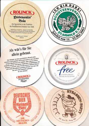 Alte bierdeckel rolinck - 9,