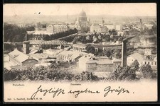 Ansichtskarte Potsdam, Stadtpanorama aus der Vogelschau 1907 