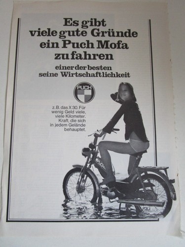 Puch x30 mofa reklame - x30,