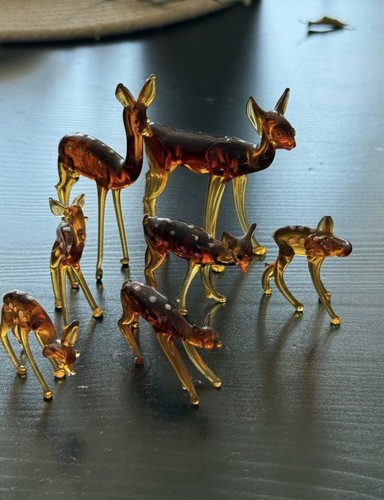 Murano glasfiguren rehfamilie - glasfiguren-,