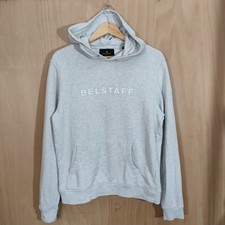 Belstaff Logo Hoodie hellgrau