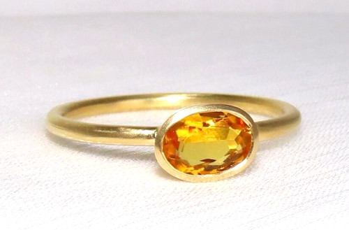 Goldberyll ring 750 - gold,, 18k