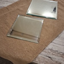 PartyLite   2 Spiegel-Kerzenuntersetzer,quadratisch,2 Größen, Dekor