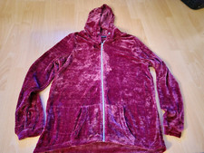 Sweatjacke  rot Gr. 46 KIK Chenille-Stoff mit Kapuze