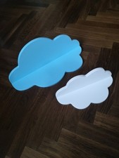 2 Wandregale Wolken von Jako-o, Kinderzimmer Weiß Hellblau Bücher Regal