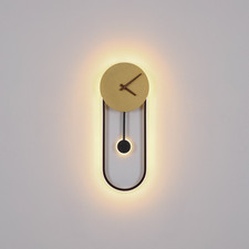 Globo LED Wandlampe Leuchte Uhr Sussy schwarz gold Lampe Spot