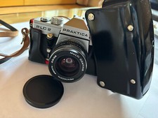 Praktika PLC2 Spiegelreflex mit Etui, externem Blitzlicht & 2,8/28 Objektiv