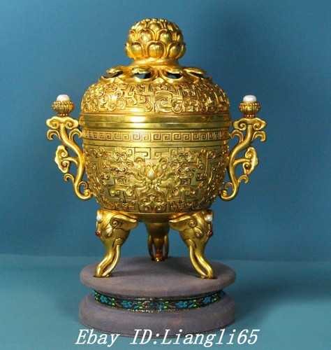 Lila bronze gold elefant - 8.2'',