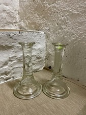 Paar Pressglas Kerzen Leuchter