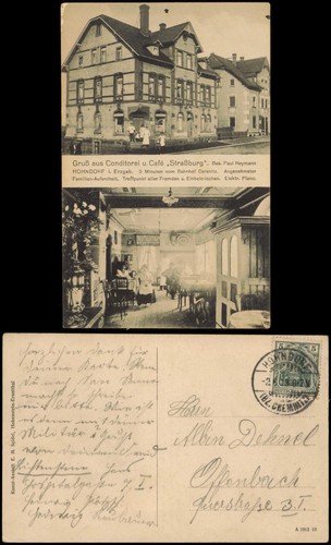 Ansichtskarte hohndorf café - hohndorf,