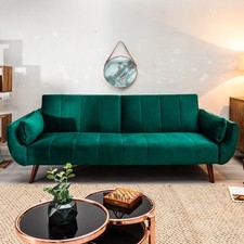 Design Schlafsofa DIVANI 215cm FARBWAHL Bettfunktion 3er Sofa Couch Schlafcouch