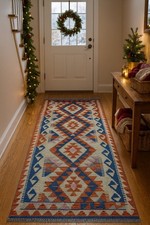 200x66 CM GRÜN HANDGEKNÜPFT