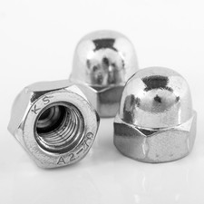 Hutmuttern Edelstahl Muttern V2A DIN 1587 M4 M5 M6 M8  M10 hohe Form Hutmutter