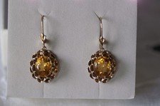 Schmuck Ohrhänger Gold 333 Citrin