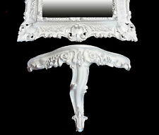 SET Wandspiegel + Konsole Spiegelkonsole in Weiß Silber BAROCK Antik 44x38 cm