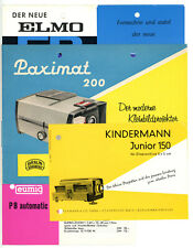 Prospekt PAXIMAT / KINDERMANN / ELMO / EUMIG Projektor Broschüre Reklame (Y1110