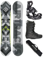 AIRTRACKS Snowboard Set Board Cubo Wide+Bindung Master+Boots+SbB/159 165 168 171