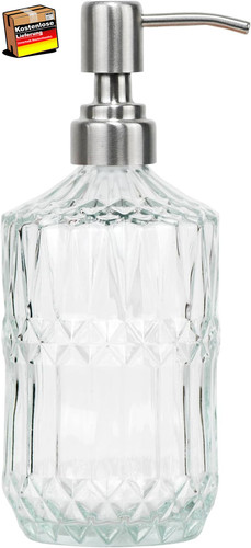 Klarer glas seifenspender - klarer, 18