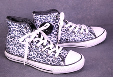 Converse All Star Classic HI Sneaker Chucks Gr. 39 grau Leopard Pailletten SH819