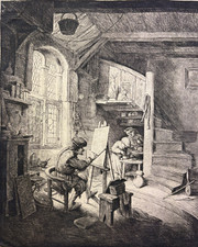 Adriaen van Ostade, Der Mahler, Um 1667. B. 32 mit dem Zusatz "et excud"