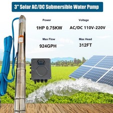 3" AC/DC Solar Powered Bore
