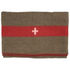 Schweizer armee decke - schweizer, braun