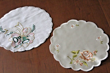 2 rundes Deckchen, Tischwäsche, Sommer und Winter, Weihnachten