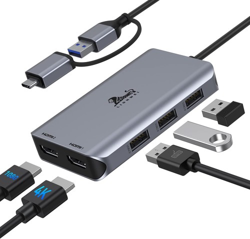 Usb hub docking station dual - hub,