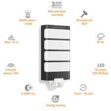 Steinel Sensor Außenleuchte 7,5W LED-Lampe L 244 LED Anthrazit Außenstrahler