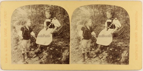 Schweiz kinder kostüme c1865 - kinder,